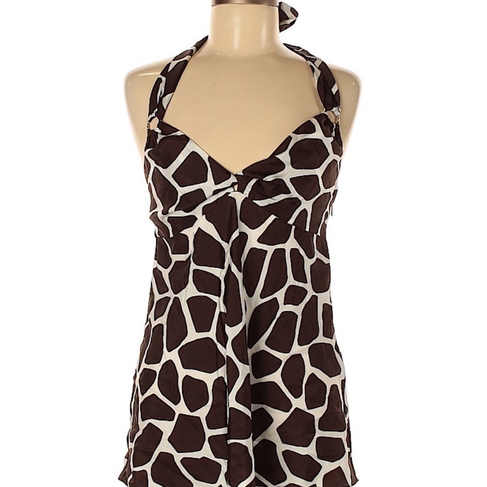 * Banana Republic Silk Halter Top Animal Print